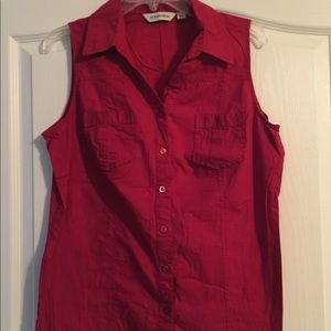 St. John’s Bay Sleeveless Button Top
